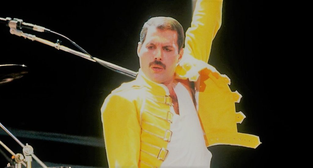 Freddie Mercury en un concierto